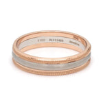 Load image into Gallery viewer, Milgrain Edge Platinum &amp; Rose Gold Couple Rings JL PT 636-A
