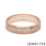 Load image into Gallery viewer, Milgrain Edge Platinum &amp; Rose Gold Couple Rings JL PT 636-A
