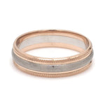 Load image into Gallery viewer, Milgrain Edge Platinum &amp; Rose Gold Couple Rings JL PT 636-A
