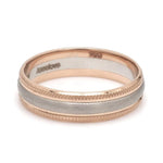 Load image into Gallery viewer, Milgrain Edge Platinum &amp; Rose Gold Couple Rings JL PT 636-A
