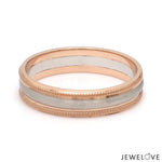 Load image into Gallery viewer, Milgrain Edge Platinum &amp; Rose Gold Couple Rings JL PT 636-A
