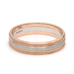 Load image into Gallery viewer, Milgrain Edge Platinum &amp; Rose Gold Couple Rings JL PT 636-A
