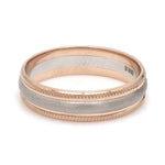 Load image into Gallery viewer, Milgrain Edge Platinum &amp; Rose Gold Couple Rings JL PT 636-A
