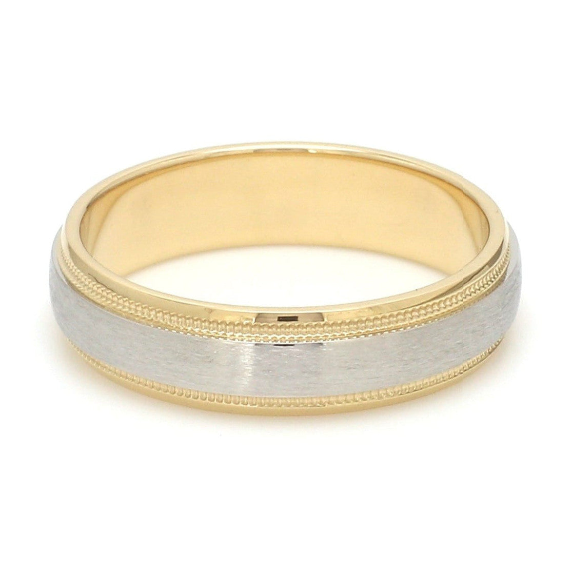 Milgrain Edge Platinum & Yellow Gold Couple Rings JL PT 636