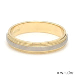 Load image into Gallery viewer, Milgrain Edge Platinum &amp; Yellow Gold Couple Rings JL PT 636
