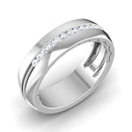 Load image into Gallery viewer, Milgrain Platinum Wedding Ring with Diamonds JL PT 6763
