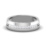 Load image into Gallery viewer, Milgrain Platinum Wedding Ring with Diamonds JL PT 6763
