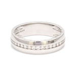 Load image into Gallery viewer, Milgrain Platinum Wedding Ring with Diamonds JL PT 6763
