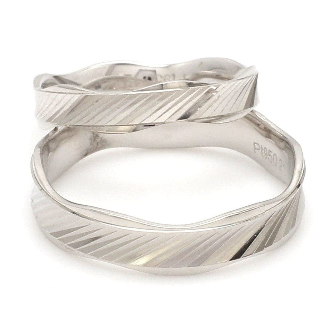 New Japanese Platinum Unisex Couple Rings JL PT 1154