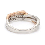 Load image into Gallery viewer, Parallel Paths Platinum Couple Rings with Rose Gold &amp; Diamonds JL PT 966
