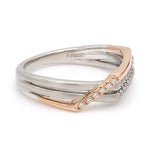 Load image into Gallery viewer, Parallel Paths Platinum Couple Rings with Rose Gold &amp; Diamonds JL PT 966
