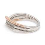 Load image into Gallery viewer, Parallel Paths Platinum Couple Rings with Rose Gold &amp; Diamonds JL PT 966
