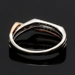 Load image into Gallery viewer, Parallel Paths Platinum Couple Rings with Rose Gold &amp; Diamonds JL PT 966
