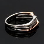 Load image into Gallery viewer, Parallel Paths Platinum Couple Rings with Rose Gold &amp; Diamonds JL PT 966
