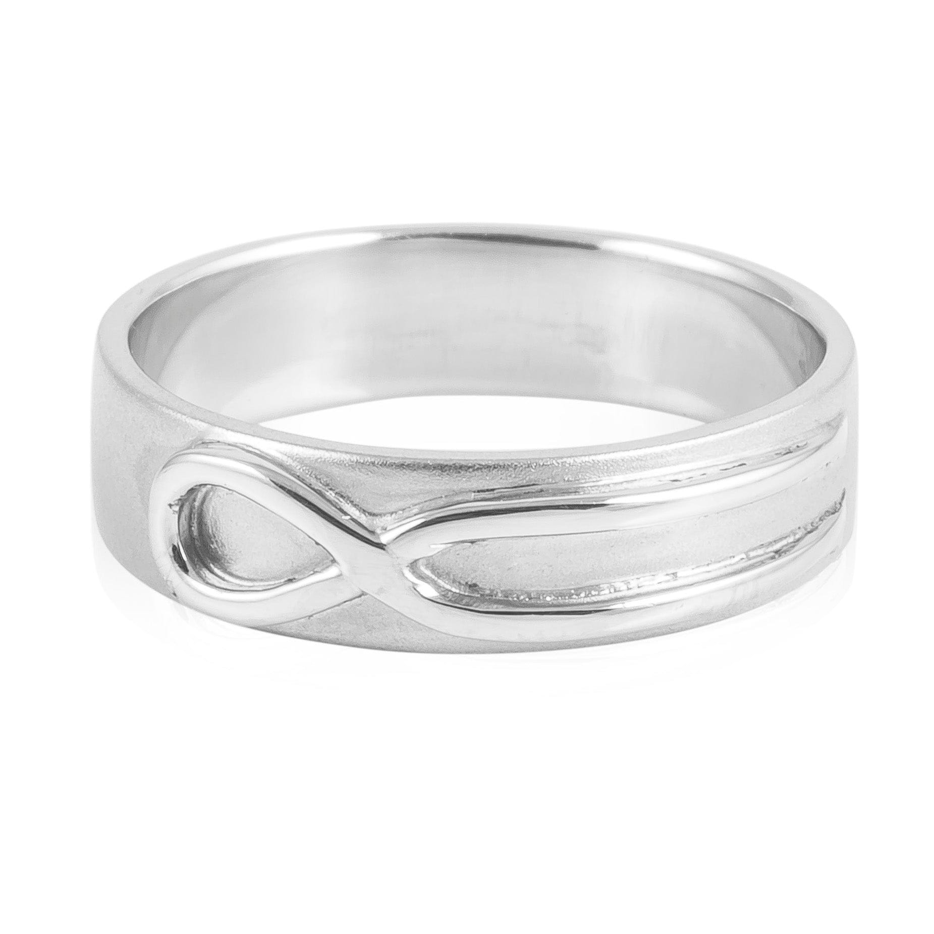 Plain Infinity Knot Platinum Love Bands SJ PTO 115 - Plain