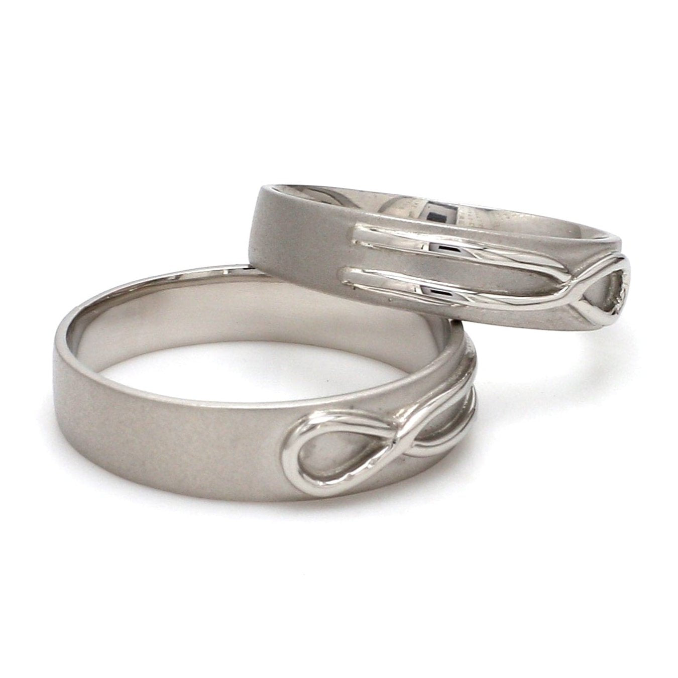 Plain Infinity Knot Platinum Love Bands SJ PTO 115 - Plain