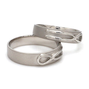 Plain Infinity Knot Platinum Love Bands SJ PTO 115 - Plain