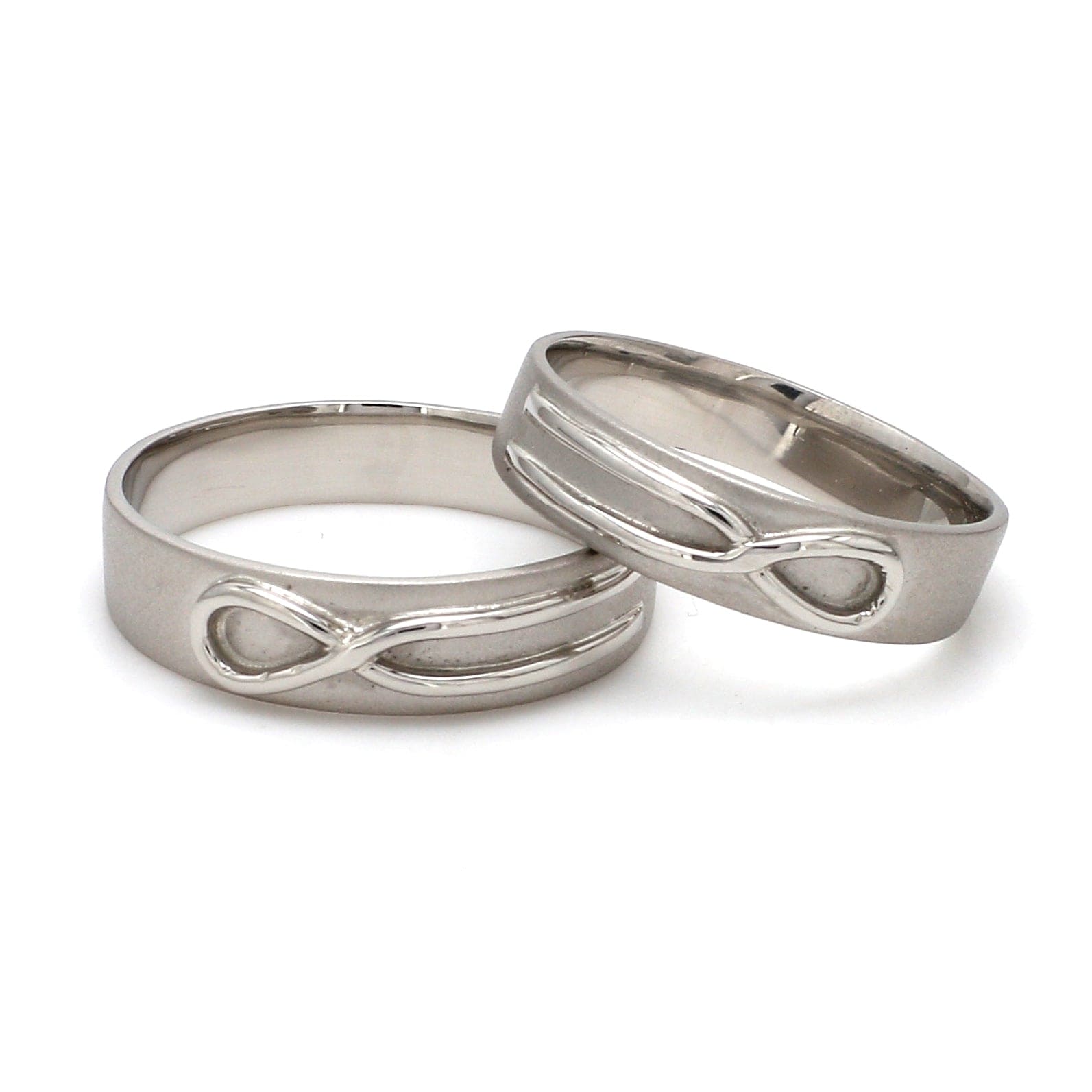 Plain Infinity Knot Platinum Love Bands SJ PTO 115 - Plain