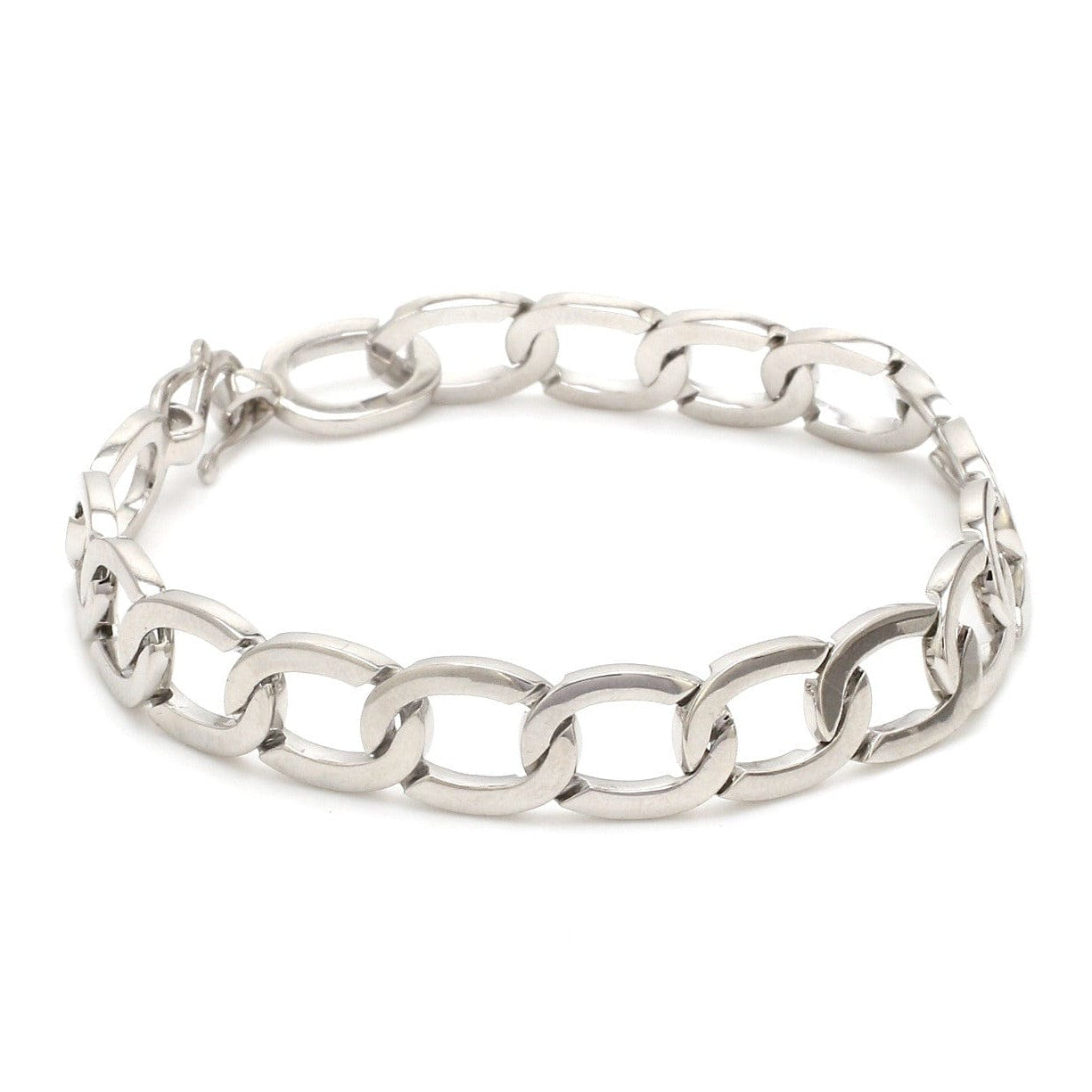 Plain Platinum Bracelet for Men JL PTB 1169