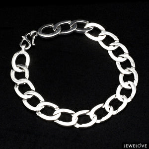 Plain Platinum Bracelet for Men JL PTB 1169