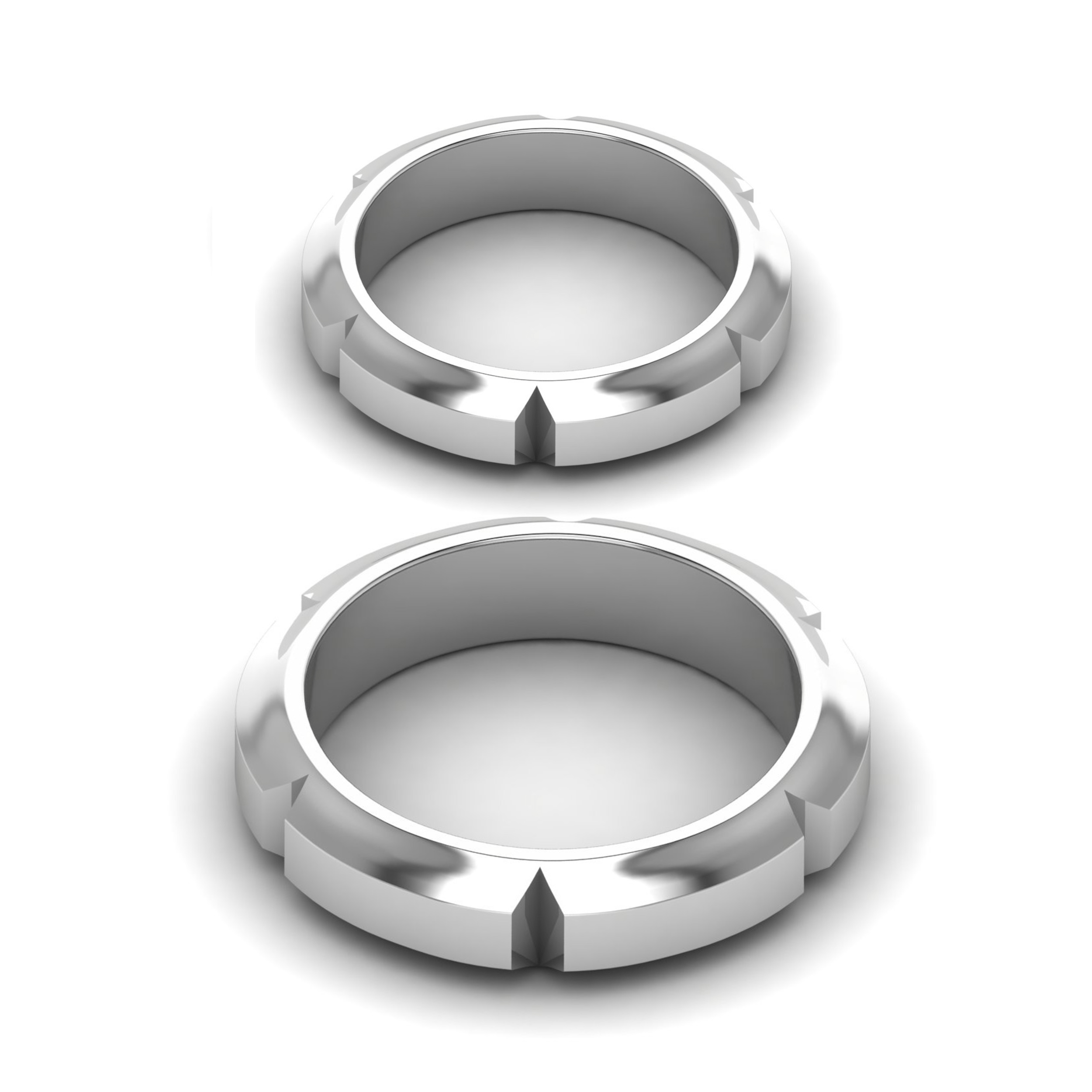 Plain Platinum Couple Ring JL PT MB 127