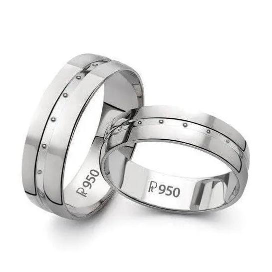 Plain Platinum Love Bands JL PT 132