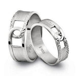 Load image into Gallery viewer, Plain Platinum Love bands with a Groove JL PT 216
