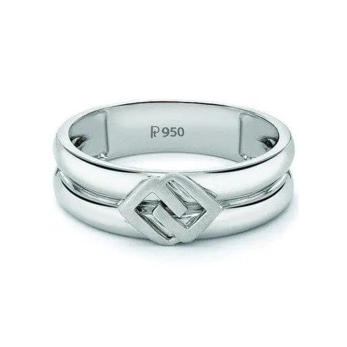 Plain Platinum Ring for Men JL PT 511