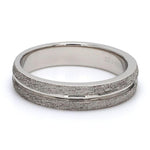 Load image into Gallery viewer, Plain Platinum Ring with Rough Finish &amp; a Groove JL PT 580 - Plain
