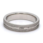 Load image into Gallery viewer, Plain Platinum Ring with Rough Finish &amp; a Groove JL PT 580 - Plain
