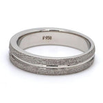 Load image into Gallery viewer, Plain Platinum Ring with Rough Finish &amp; a Groove JL PT 580 - Plain
