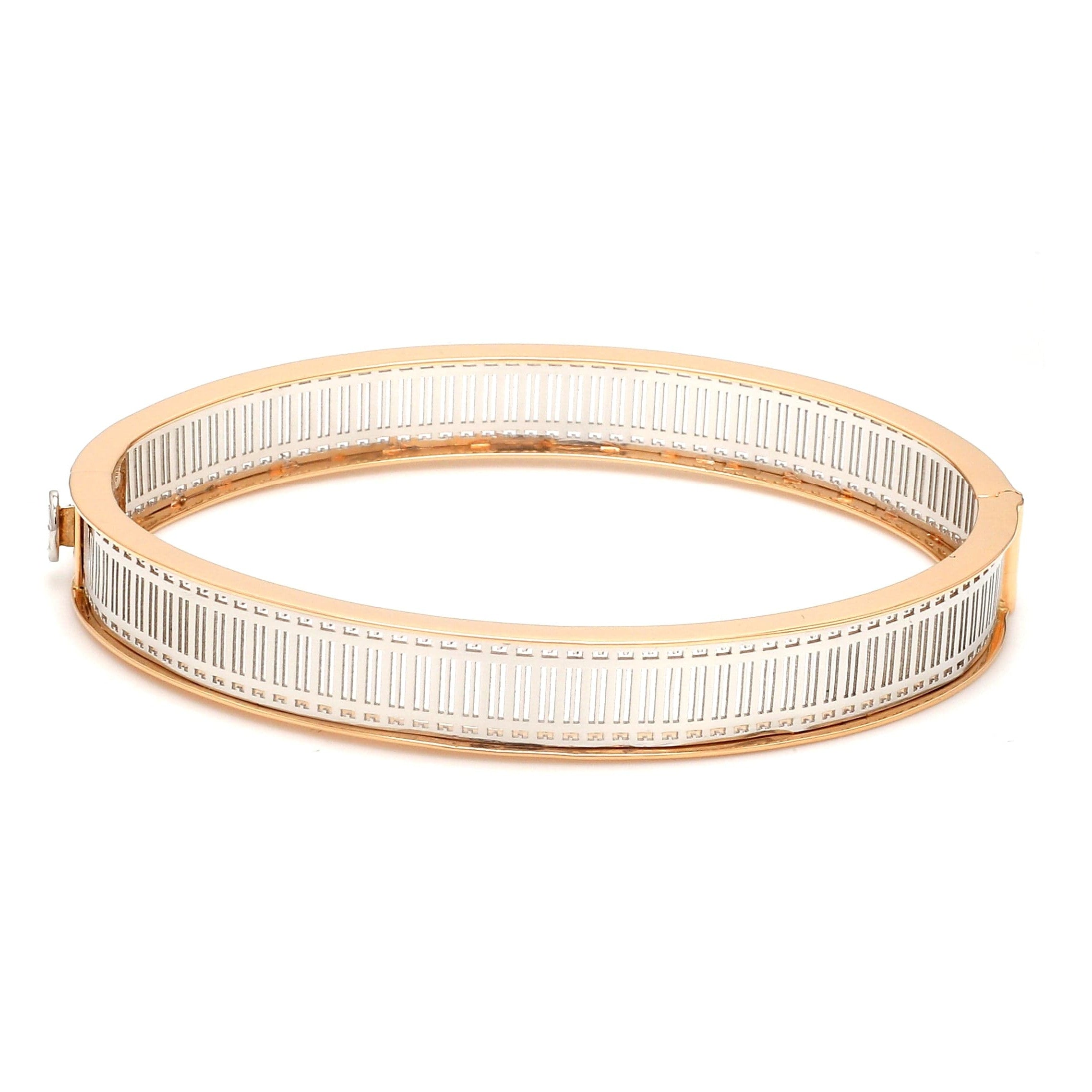 Platinum & 18K Rose Gold Bracelet for Men JL PTB 1221