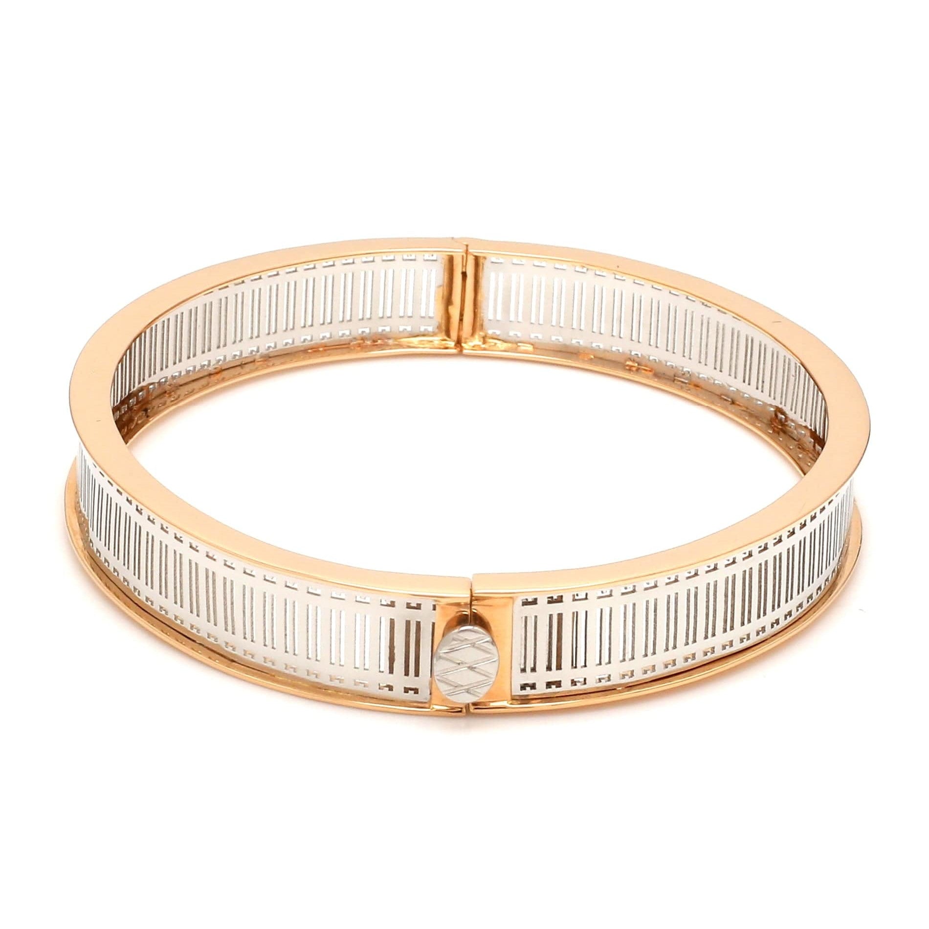 Platinum & 18K Rose Gold Bracelet for Men JL PTB 1221