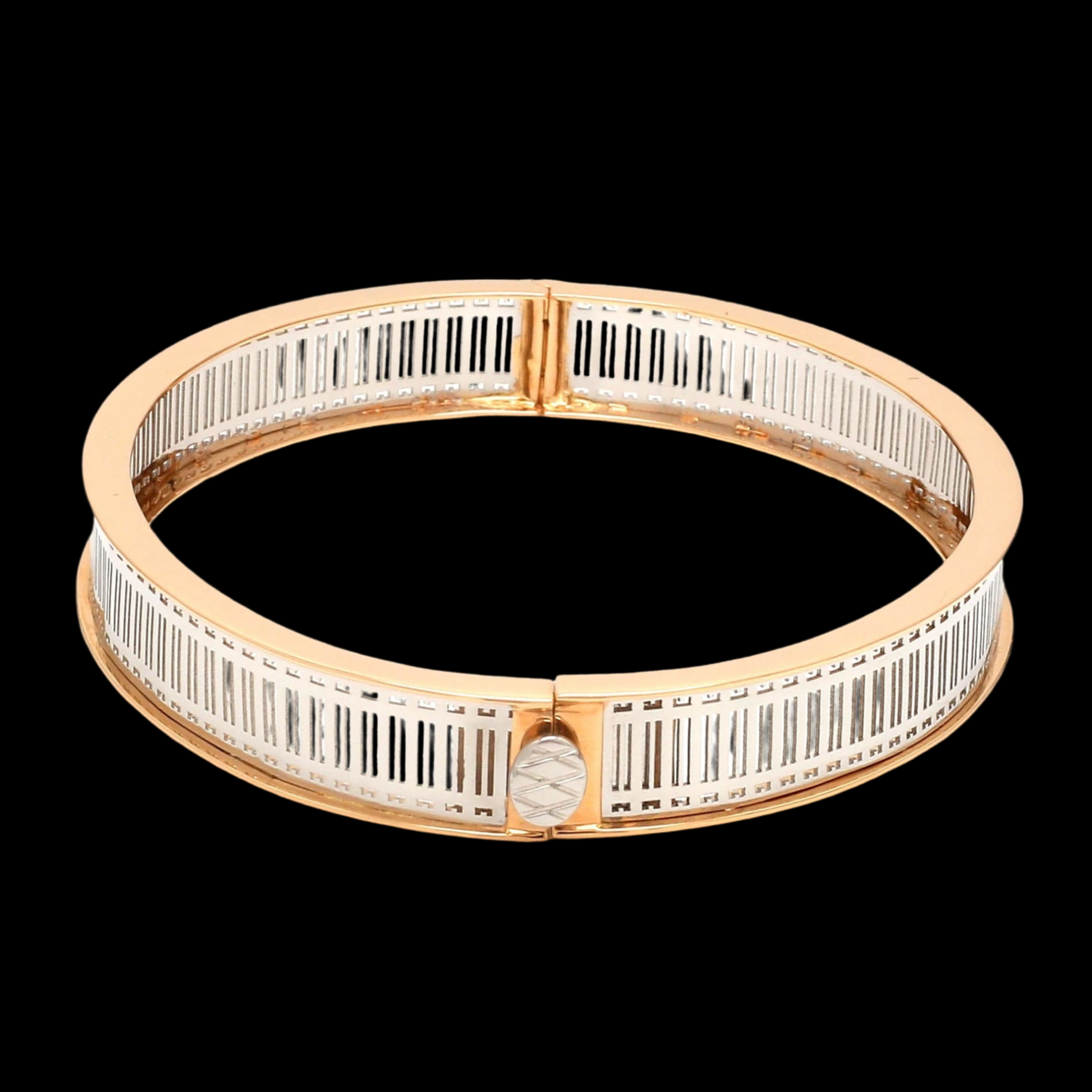 Platinum & 18K Rose Gold Bracelet for Men JL PTB 1221