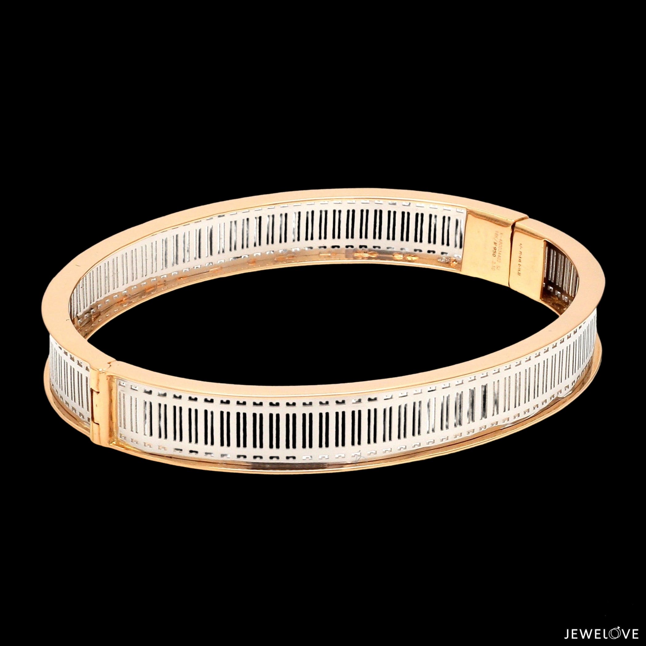 Platinum & 18K Rose Gold Bracelet for Men JL PTB 1221