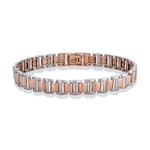 Load image into Gallery viewer, Platinum and Rose Gold Bracelet for Men JL PTB 635
