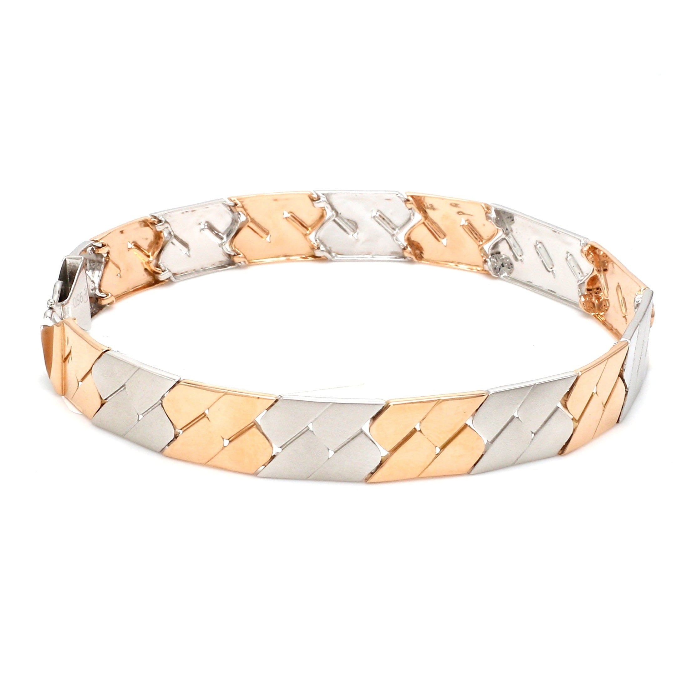 Platinum and Rose Gold Bracelet for Men JL PTB 778