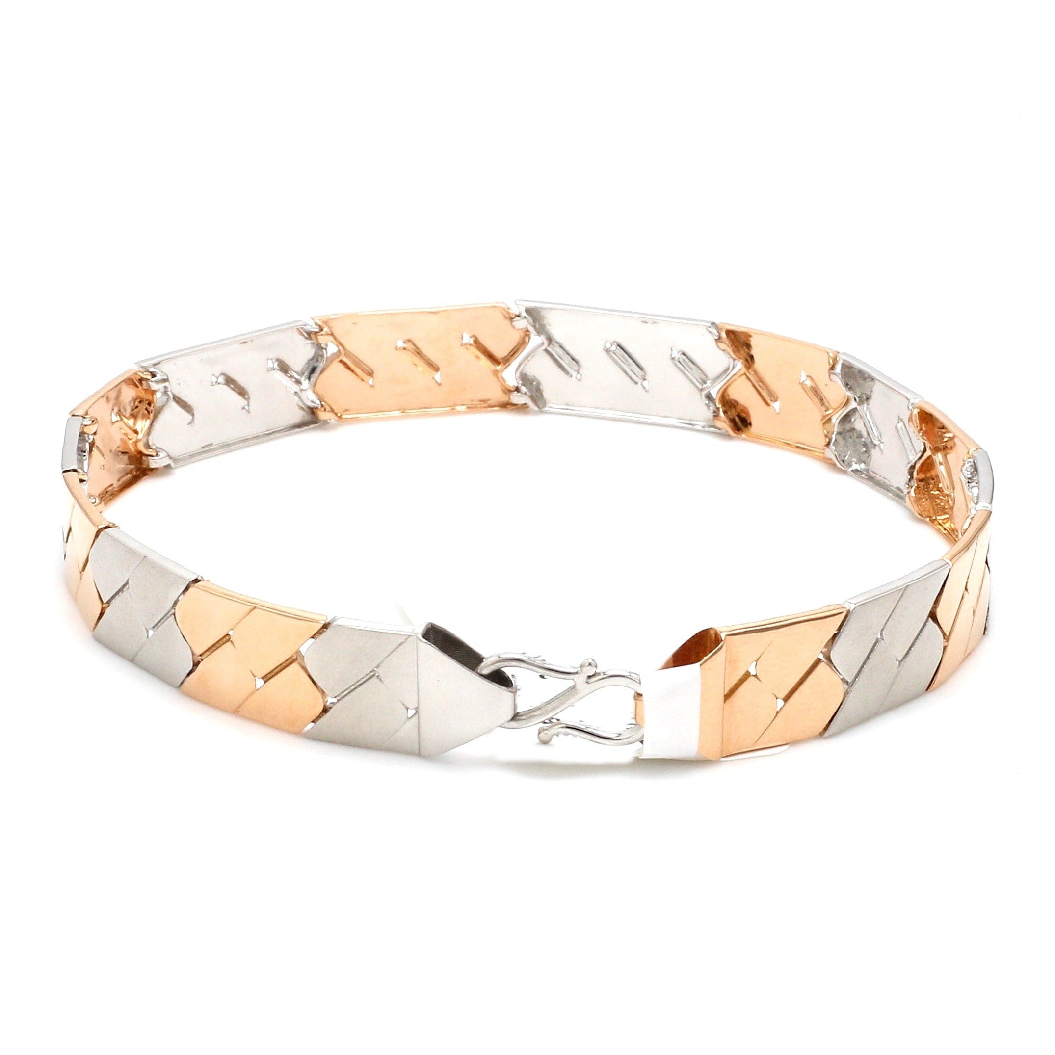 Platinum and Rose Gold Bracelet for Men JL PTB 778