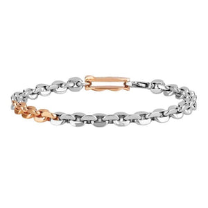 Platinum and Rose Gold Bracelet for Men JL PTB 834