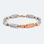 Load image into Gallery viewer, Platinum and Rose Gold Bracelet for Men JL PTB 838
