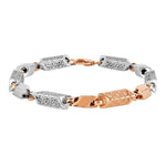 Load image into Gallery viewer, Platinum and Rose Gold Bracelet for Men JL PTB 838
