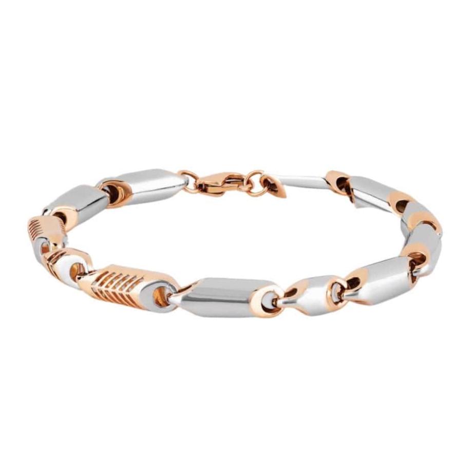 Platinum and Rose Gold Bracelet for Men JL PTB 840