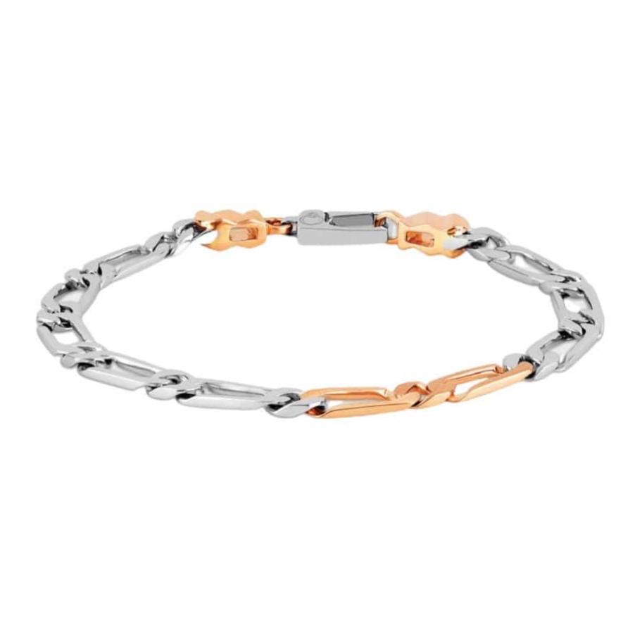 Platinum and Rose Gold Bracelet for Men JL PTB 842