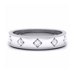 Load image into Gallery viewer, Platinum Band for Men with 5 Diamonds JL PT 5851
