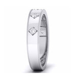 Load image into Gallery viewer, Platinum Band for Men with 5 Diamonds JL PT 5851
