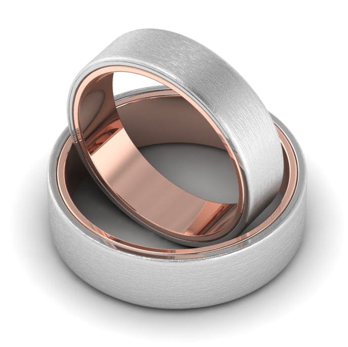 Platinum Band with Rose Gold Base & Matte Finish JL PT 637