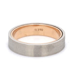 Load image into Gallery viewer, Platinum Band with Rose Gold Base &amp; Matte Finish JL PT 637
