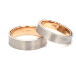 Load image into Gallery viewer, Platinum Band with Rose Gold Base &amp; Matte Finish JL PT 637
