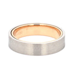 Load image into Gallery viewer, Platinum Band with Rose Gold Base &amp; Matte Finish JL PT 637
