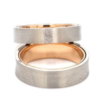 Load image into Gallery viewer, Platinum Band with Rose Gold Base &amp; Matte Finish JL PT 637
